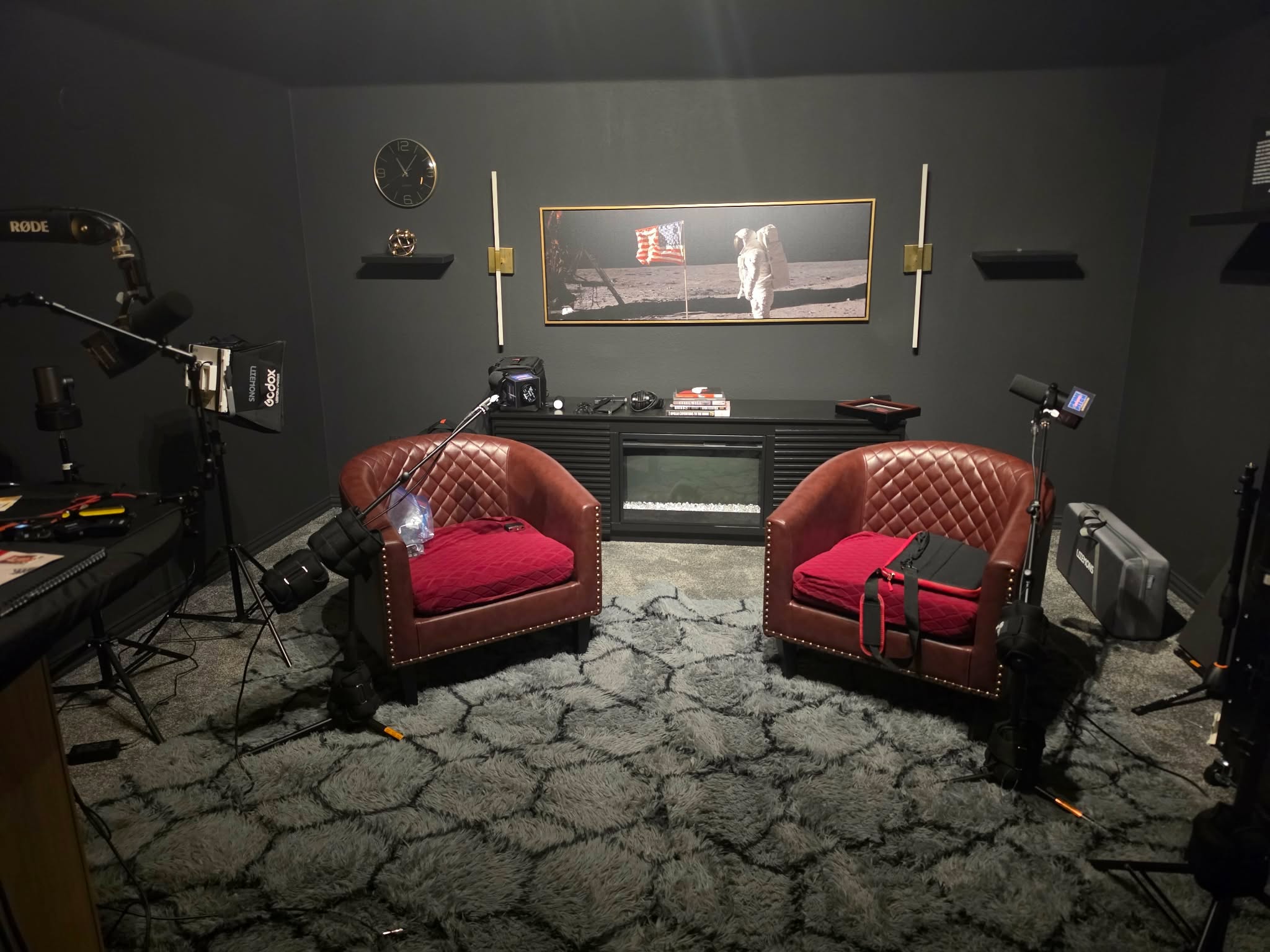 The set, between takes